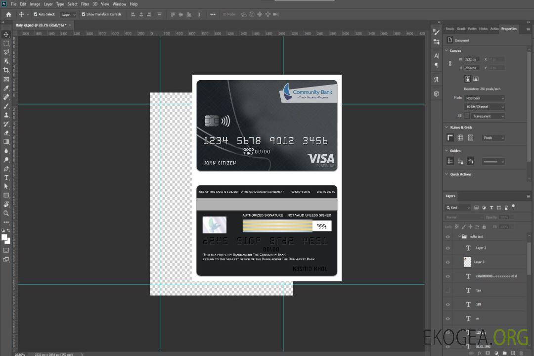 Bangladesh La carte visa platine de la Community Bank template Bangladesh La carte visa platine de la Community Bank template
